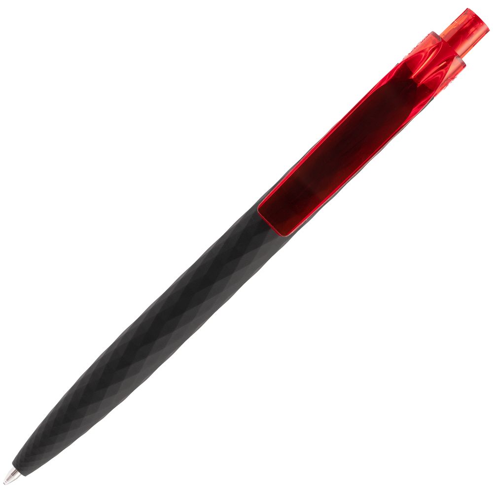 Ручка шариковая Prodir QS01 PRT-P Soft Touch, черная с красным Ручка шариковая Prodir QS01 PRT-P Soft Touch, черная с красным