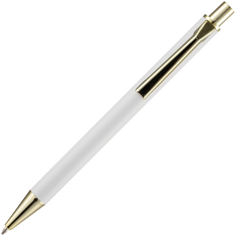 Ручка шариковая Lobby Soft Touch Gold, белая Ручка шариковая Lobby Soft Touch Gold, белая
