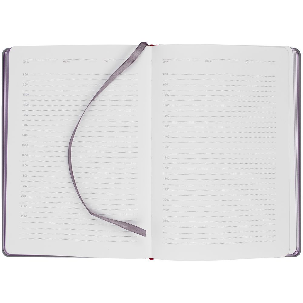 Ежедневник Spain Shall на заказ, недатированный, серый с фиолетовым