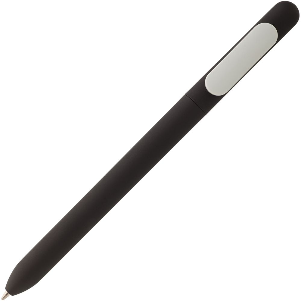 Ручка шариковая Swiper Soft Touch, черная с белым Ручка шариковая Swiper Soft Touch, черная с белым