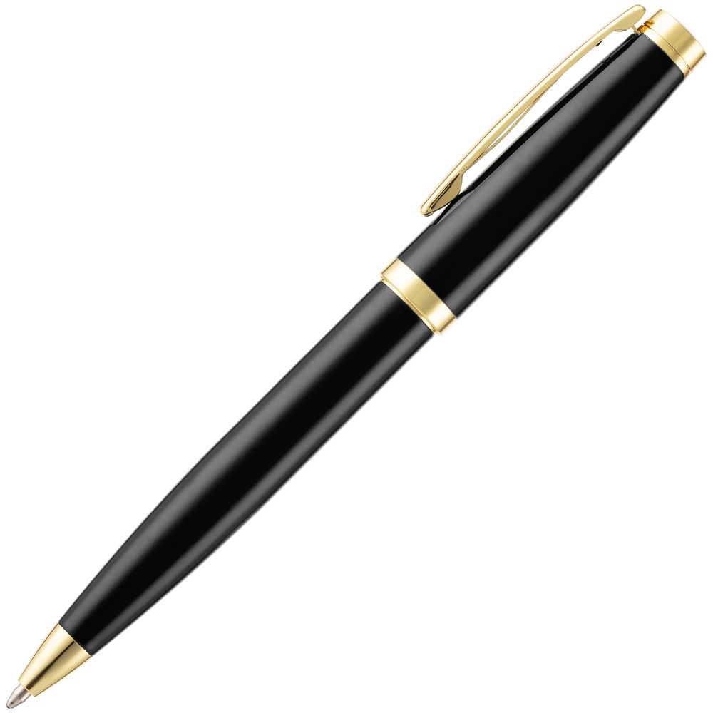 Ручка шариковая Letra Gold, глянцевая, черная Ручка шариковая Letra Gold, глянцевая, черная