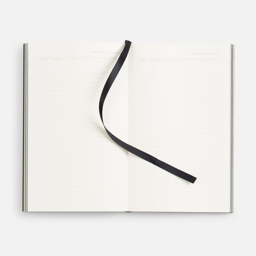 Ежедневник Flat Mini, недатированный, черный