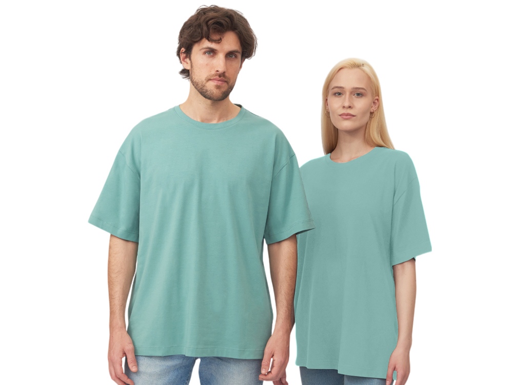 Футболка оверсайз Vienna унисекс , припылено-бирюзовый