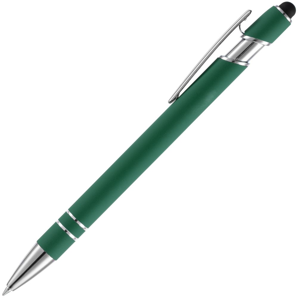 Ручка шариковая Pointer Soft Touch со стилусом, зеленая Ручка шариковая Pointer Soft Touch со стилусом, зеленая