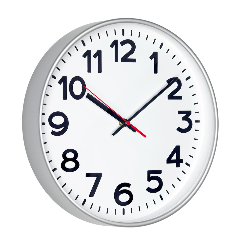 Часы настенные ChronoTop, серебристые Часы настенные ChronoTop, серебристые