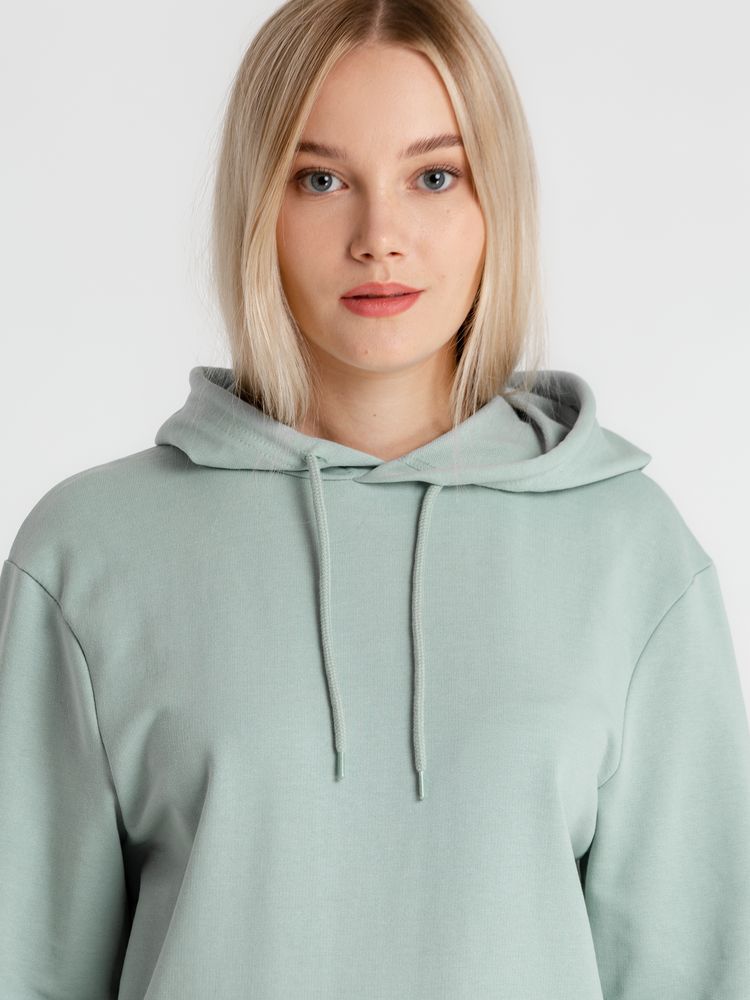 Толстовка с капюшоном унисекс Hoodie, серо-зеленая Толстовка с капюшоном унисекс Hoodie, серо-зеленая