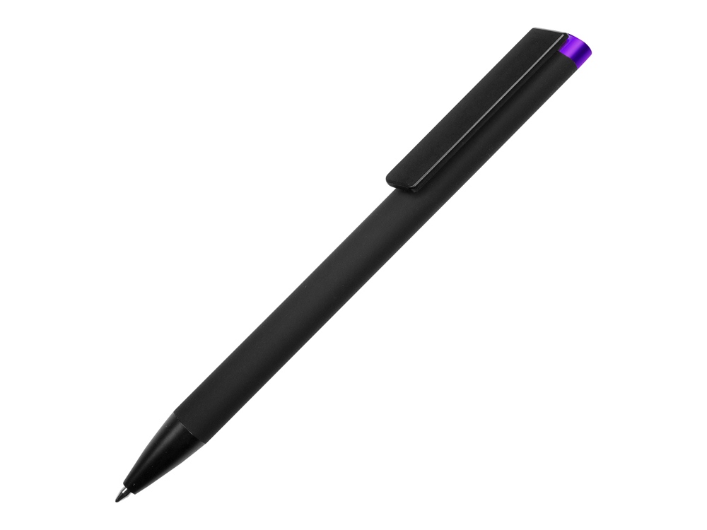 Ручка металлическая шариковая Taper Metal софт-тач с цветным зеркальным слоем, черный с фиолетовым Ручка металлическая шариковая Taper Metal софт-тач с цветным зеркальным слоем, черный с фиолетовым