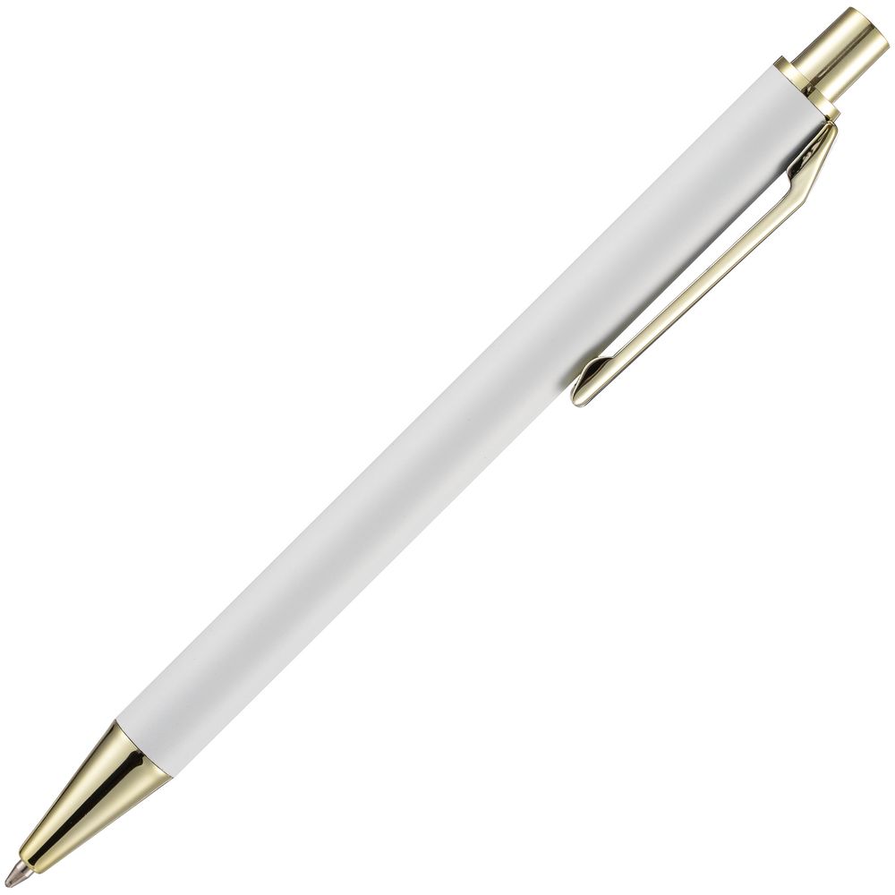 Ручка шариковая Lobby Soft Touch Gold, белая Ручка шариковая Lobby Soft Touch Gold, белая