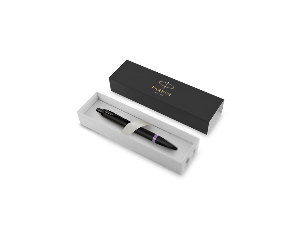 Шариковая ручка Parker IM Vibrant Rings Flame Amethyst Purple, стержень: M blue, в подарочной упаковке. Шариковая ручка Parker IM Vibrant Rings Flame Amethyst Purple, стержень: M blue, в подарочной упаковке.