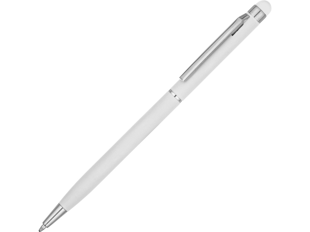 Ручка-стилус шариковая Jucy Soft с покрытием soft touch, белый (Р) Ручка-стилус шариковая Jucy Soft с покрытием soft touch, белый (Р)