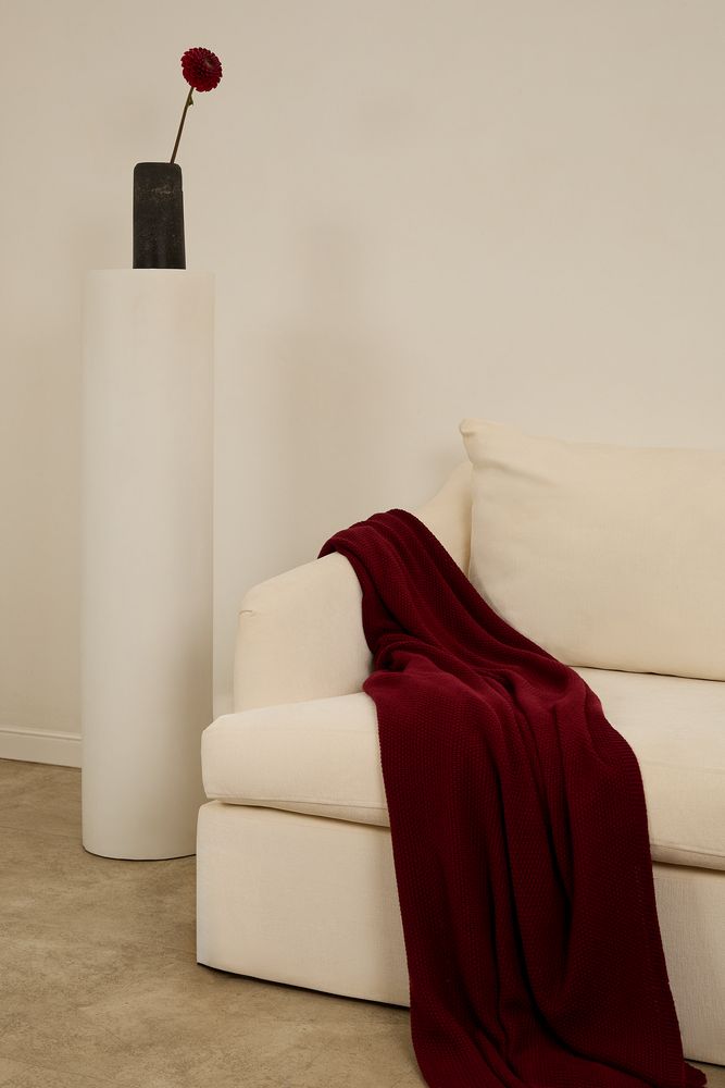 Плед Longview, темно-красный (винный)