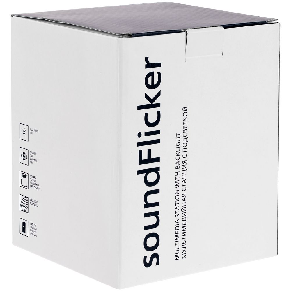 Беспроводная колонка с подсветкой soundFlicker, черная Беспроводная колонка с подсветкой soundFlicker, черная