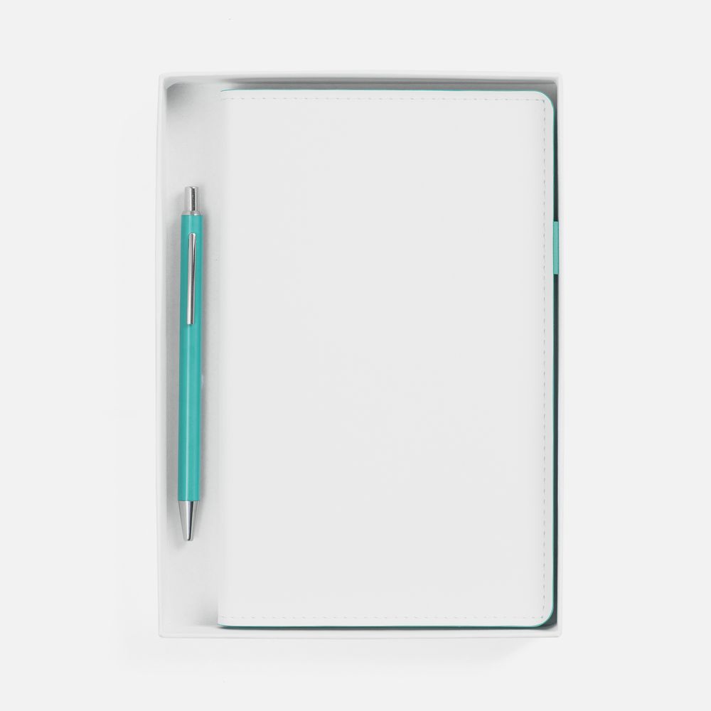 Набор White Shall, бело-бирюзовый