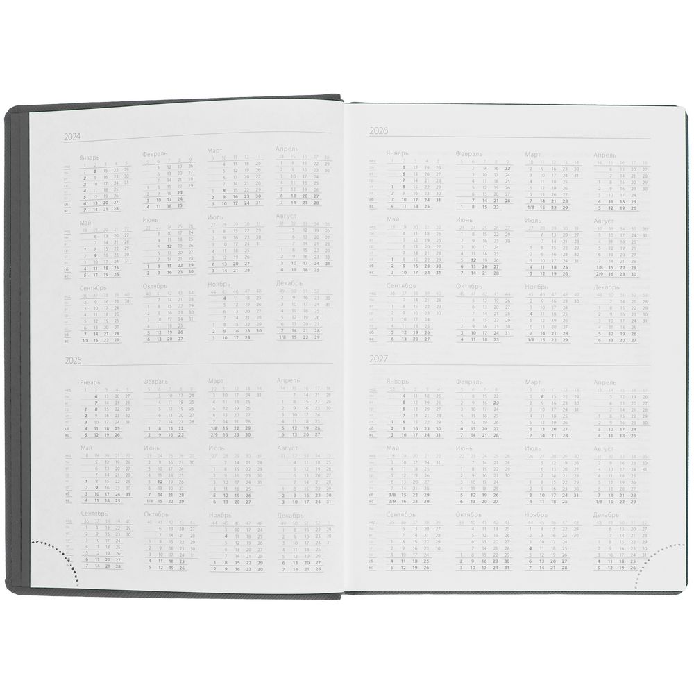 Ежедневник Mobile на заказ, недатированный, черно-зеленый