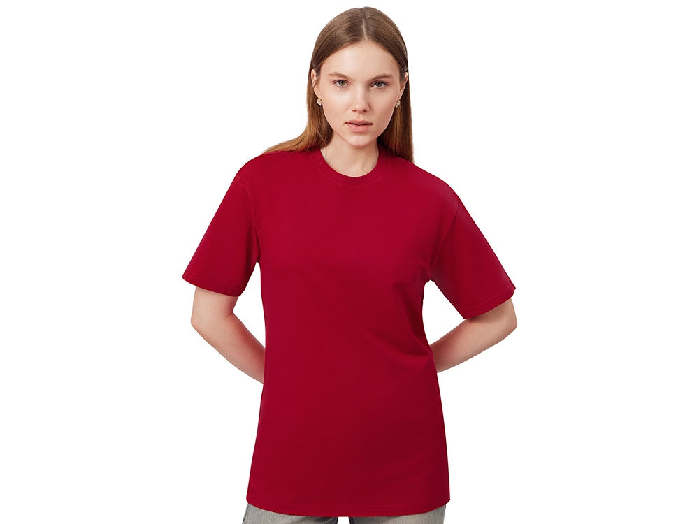 Футболка из френч терри Warsaw унисекс 220гр, красный