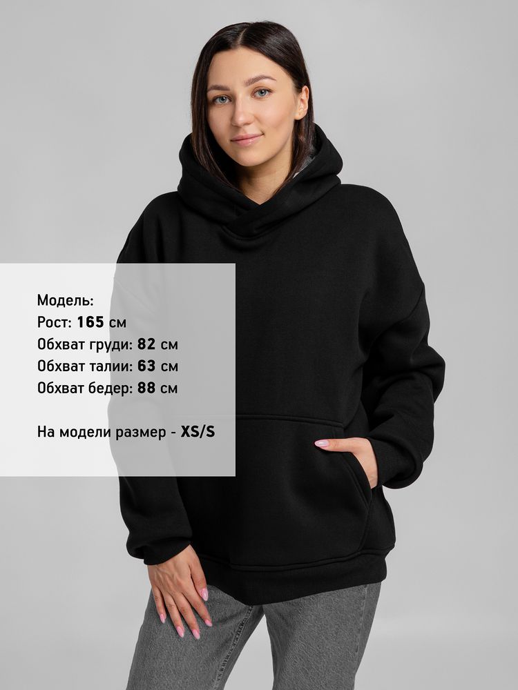 Худи Furry Oversize, черное Худи Furry Oversize, черное