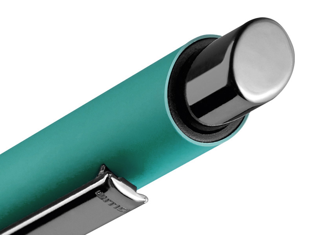 Металлическая шариковая ручка soft touch Ellipse gum, бирюзовый Металлическая шариковая ручка soft touch Ellipse gum, бирюзовый