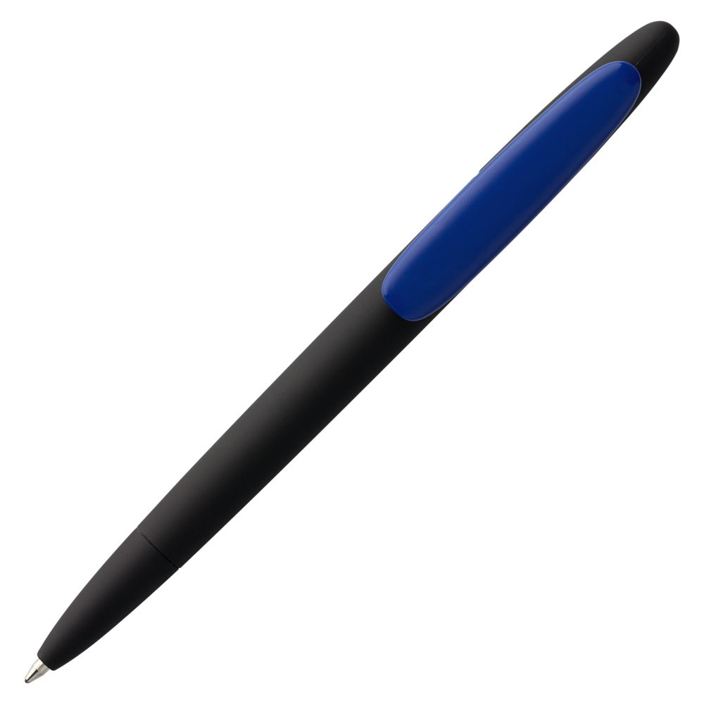 Ручка шариковая Prodir DS5 TRR-P Soft Touch, черная с синим Ручка шариковая Prodir DS5 TRR-P Soft Touch, черная с синим