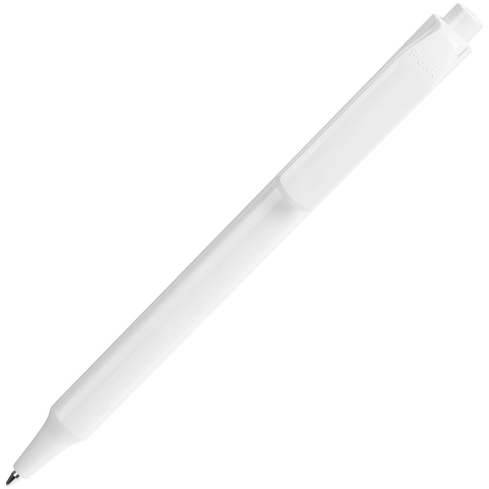 Ручка шариковая Pigra P04 Polished, белая Ручка шариковая Pigra P04 Polished, белая