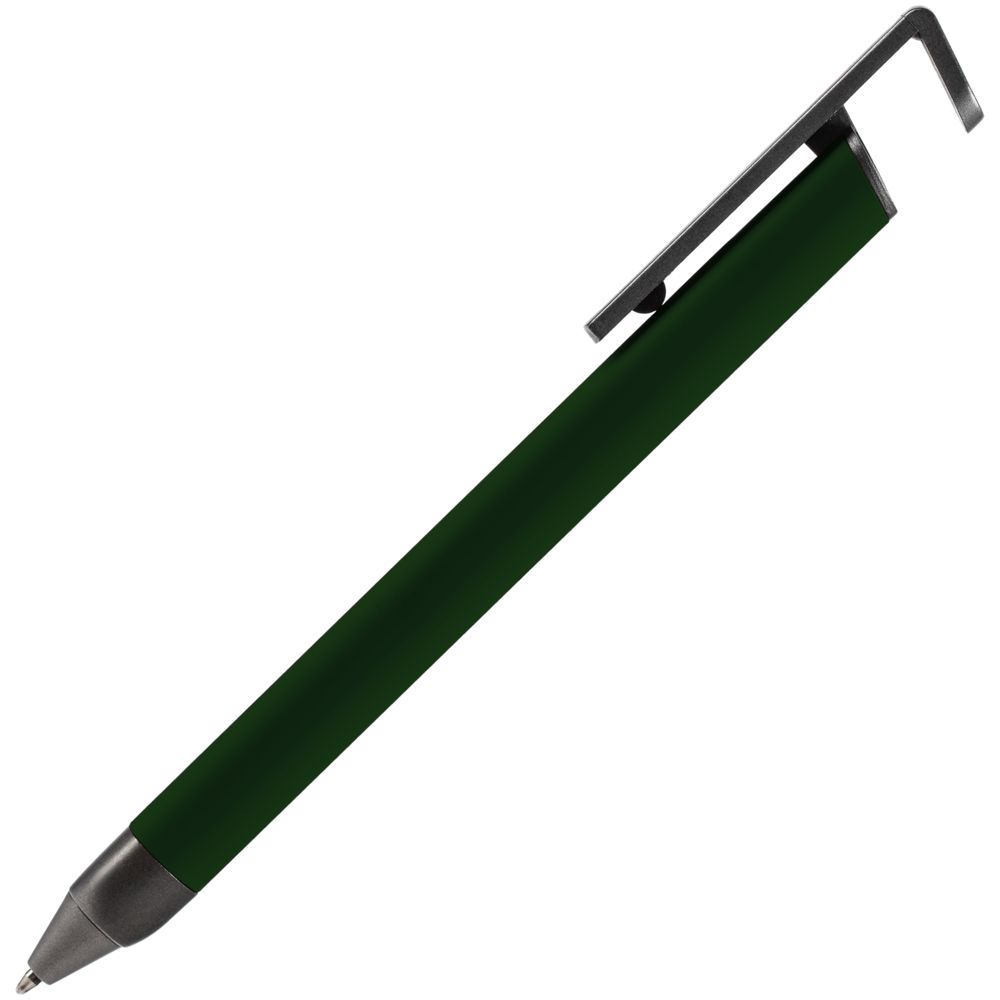 Ручка шариковая Standic с подставкой для телефона, зеленая Ручка шариковая Standic с подставкой для телефона, зеленая