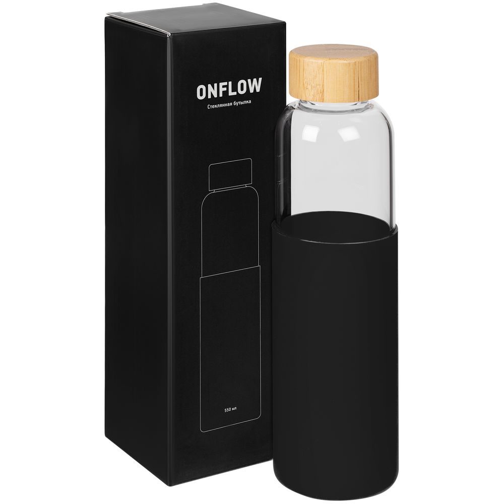 Бутылка для воды Onflow, черная Бутылка для воды Onflow, черная