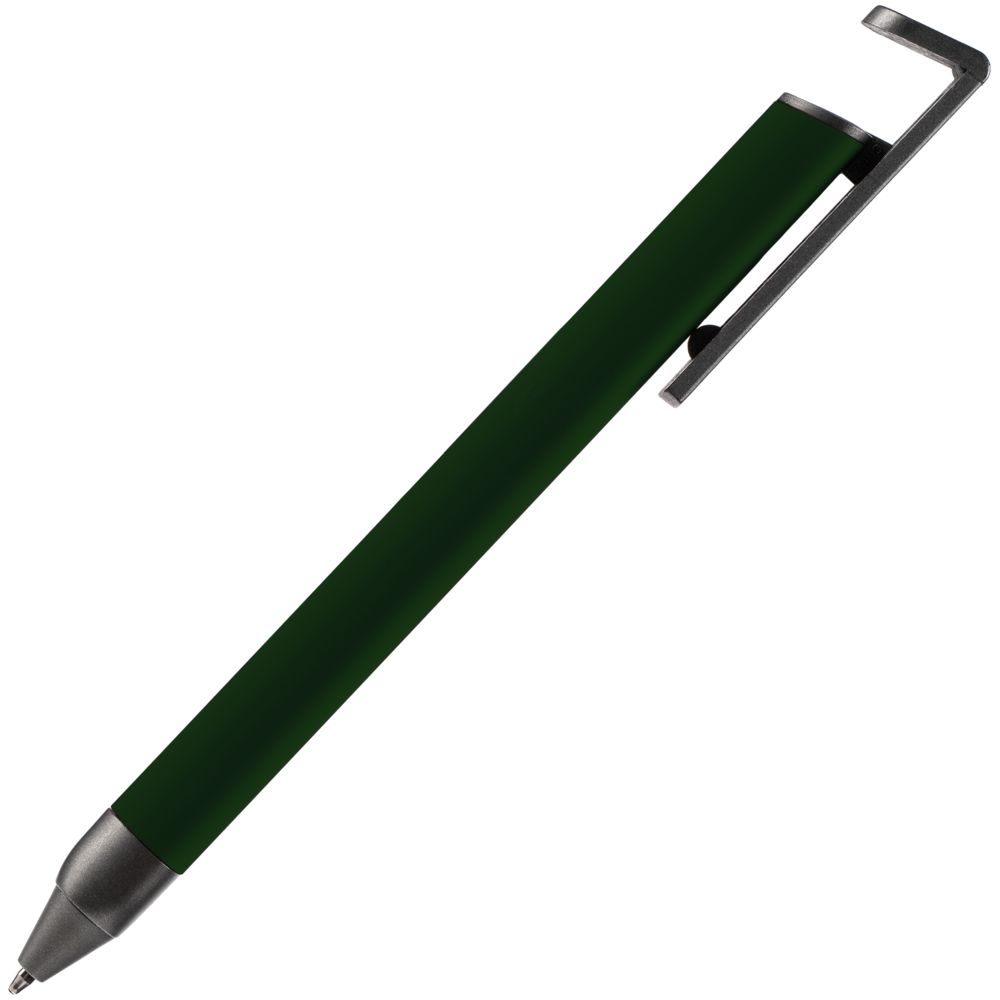 Ручка шариковая Standic с подставкой для телефона, зеленая Ручка шариковая Standic с подставкой для телефона, зеленая