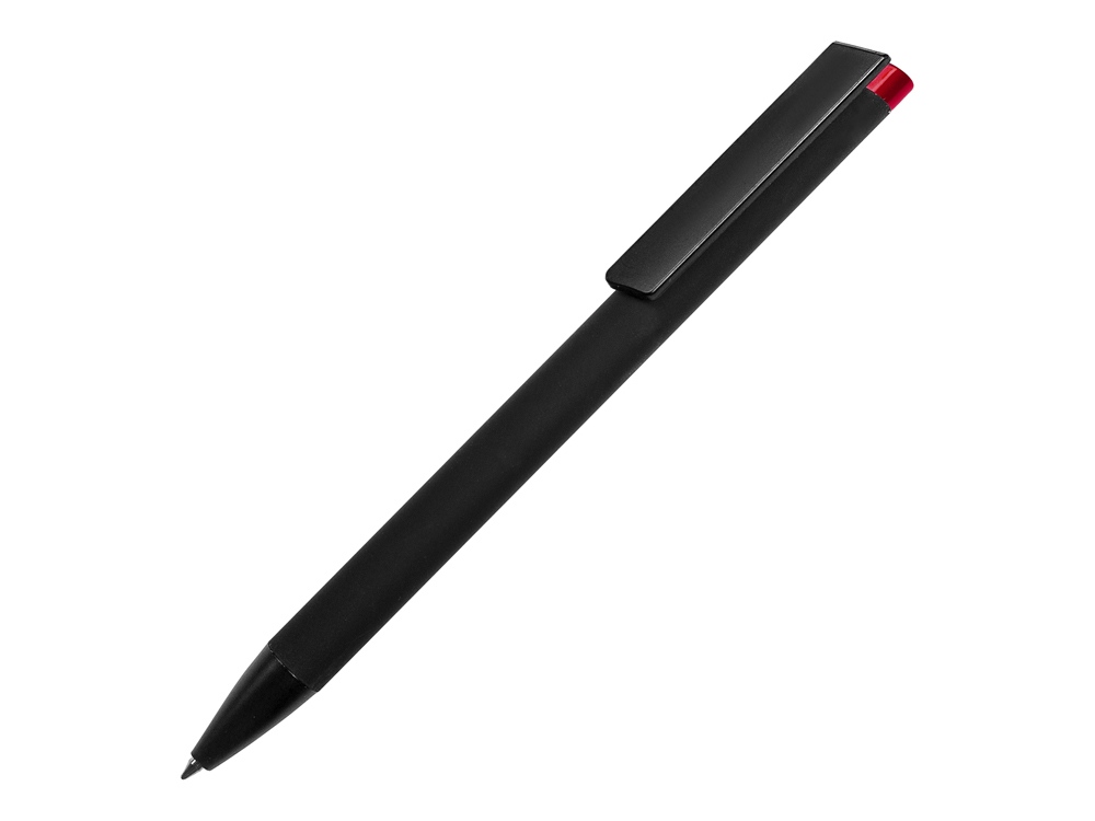 Ручка металлическая шариковая Taper Metal софт-тач с цветным зеркальным слоем, черный с красным Ручка металлическая шариковая Taper Metal софт-тач с цветным зеркальным слоем, черный с красным
