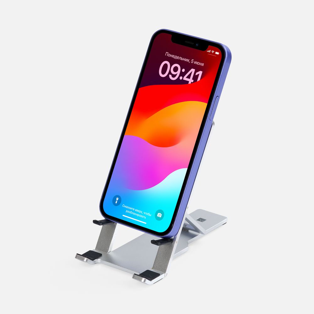 Подставка для смартфона Tactic, серебристая