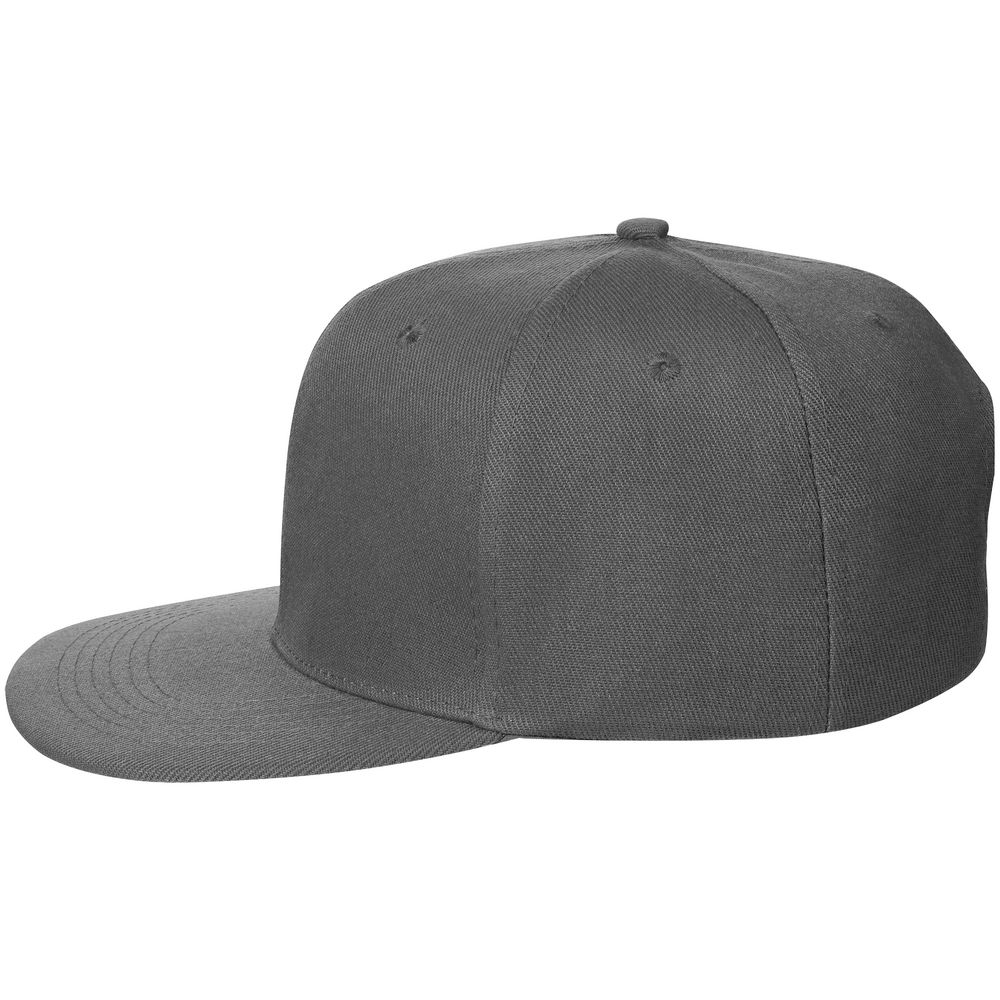 Бейсболка Snapback с прямым козырьком, серая Бейсболка Snapback с прямым козырьком, серая