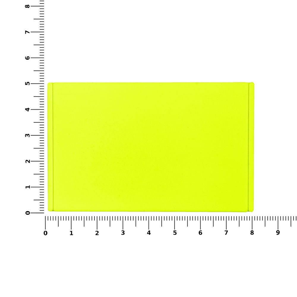 Лейбл из ПВХ Dzeta, ХL, желтый неон