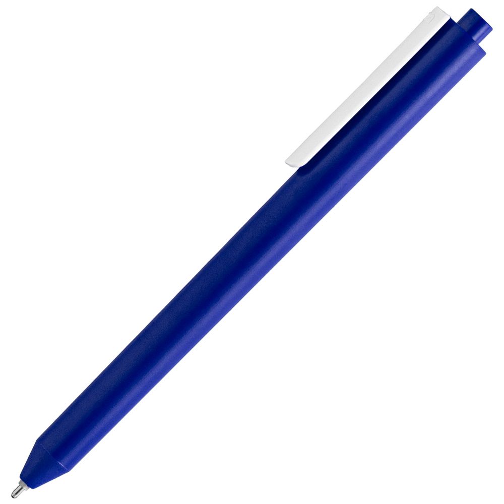 Ручка шариковая Pigra P03 Mat, темно-синяя с белым Ручка шариковая Pigra P03 Mat, темно-синяя с белым