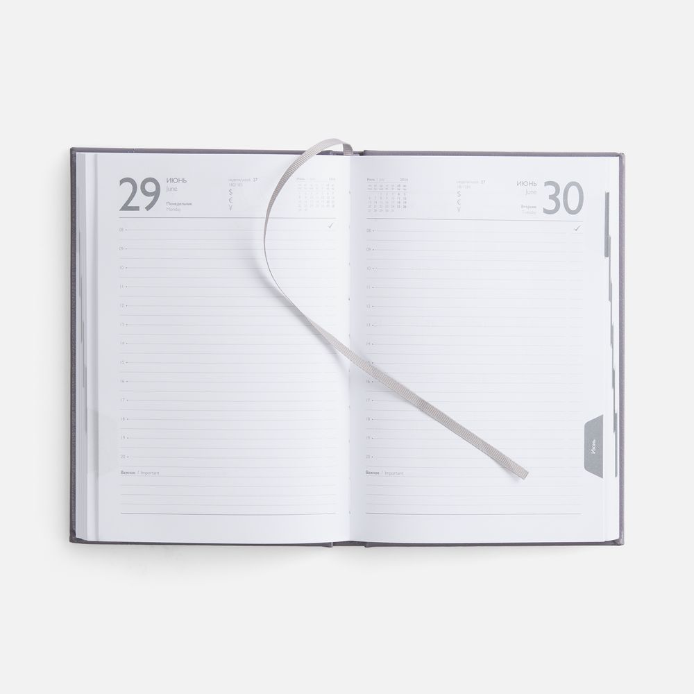 Ежедневник Baza, датированный, серый