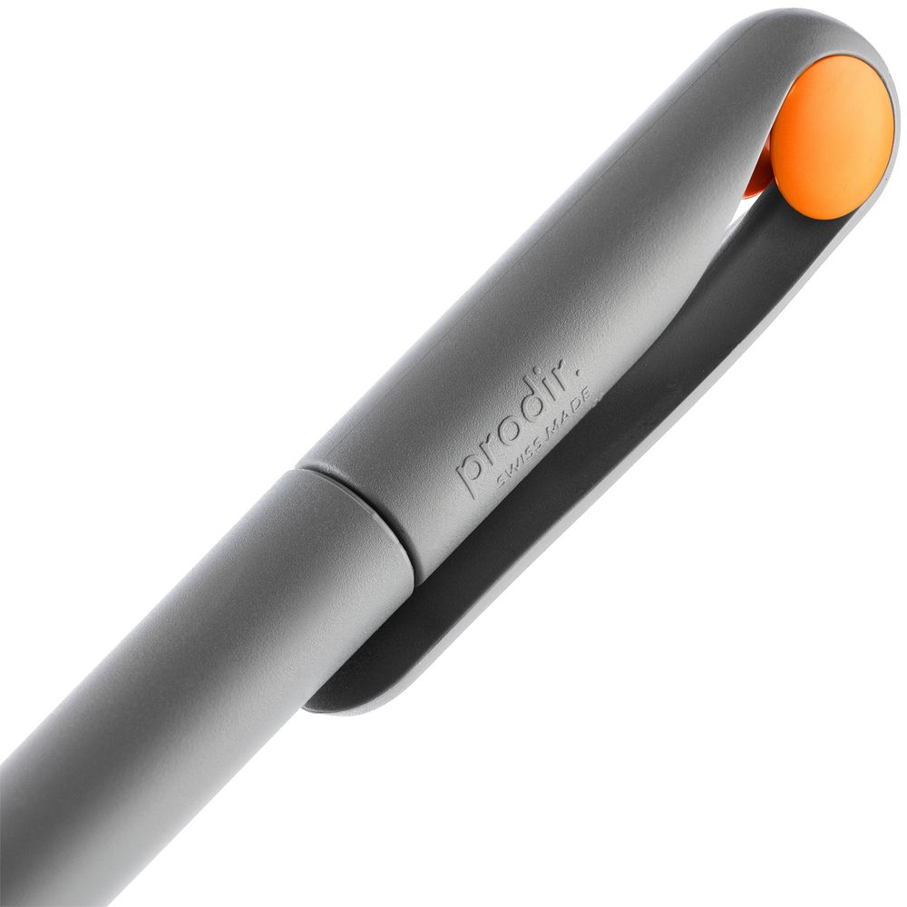 Ручка шариковая Prodir DS1 TMM Dot, серая с оранжевым Ручка шариковая Prodir DS1 TMM Dot, серая с оранжевым