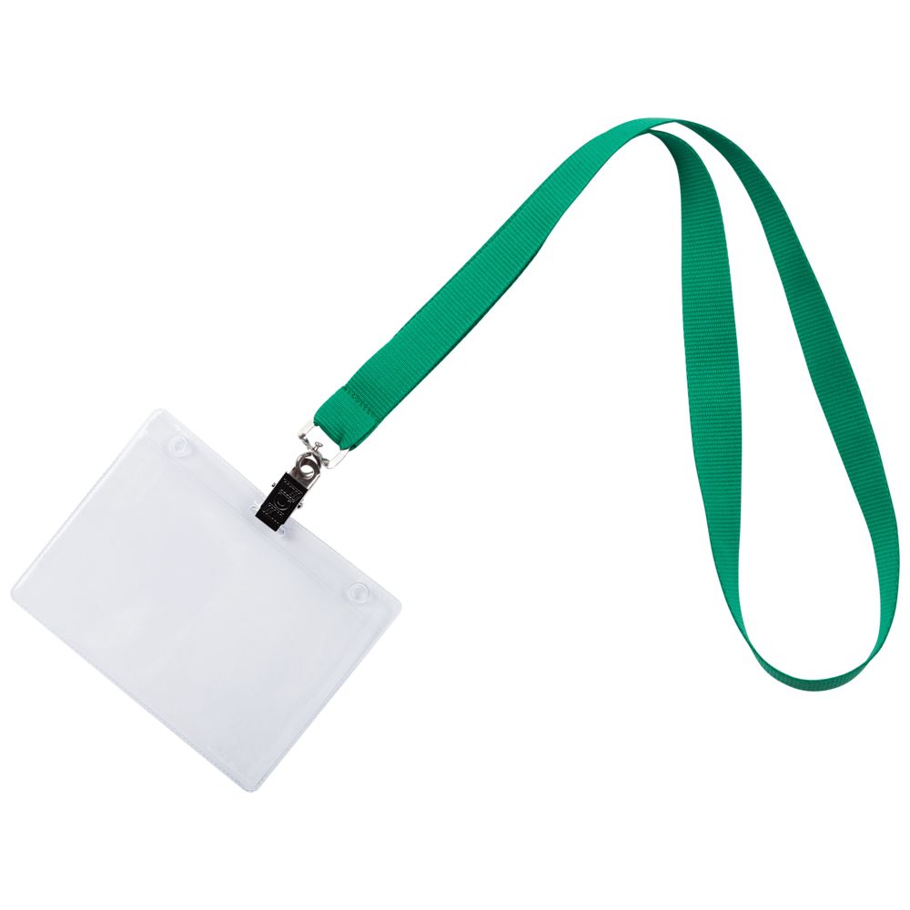 Лента для бейджа Neckband, зеленая Лента для бейджа Neckband, зеленая