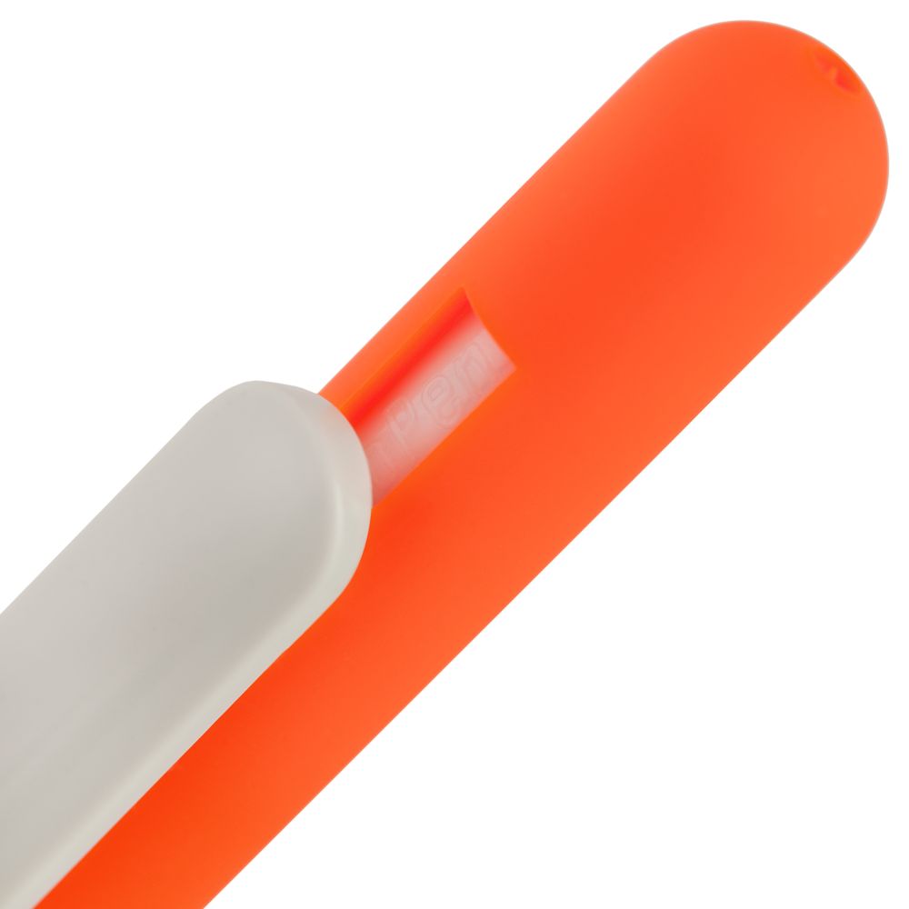 Ручка шариковая Swiper Soft Touch, неоново-оранжевая с белым Ручка шариковая Swiper Soft Touch, неоново-оранжевая с белым