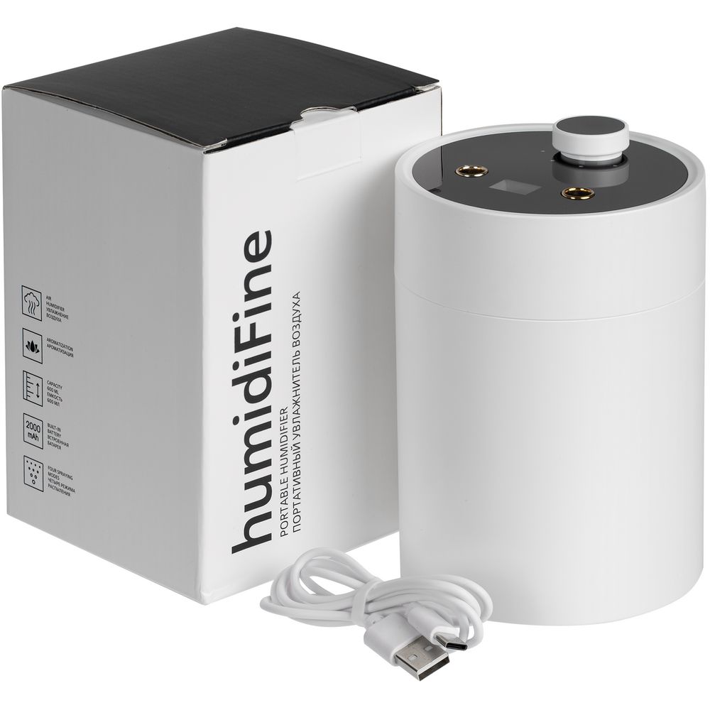 Переносной увлажнитель-ароматизатор humidiFine, белый Переносной увлажнитель-ароматизатор humidiFine, белый