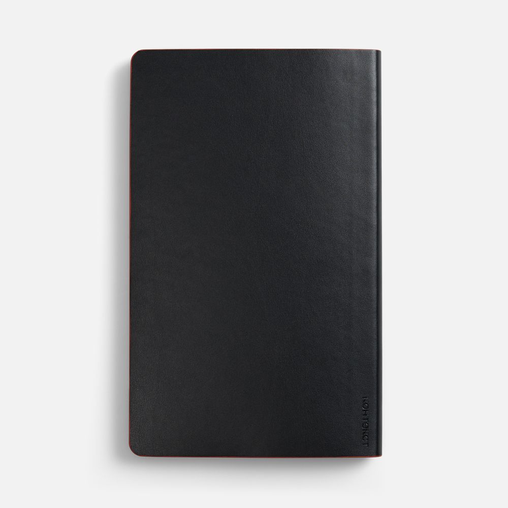 Ежедневник Trait, недатированный, черный с красным