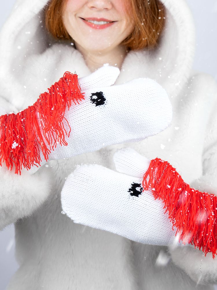 Варежки «Игогошки», с красной гривой