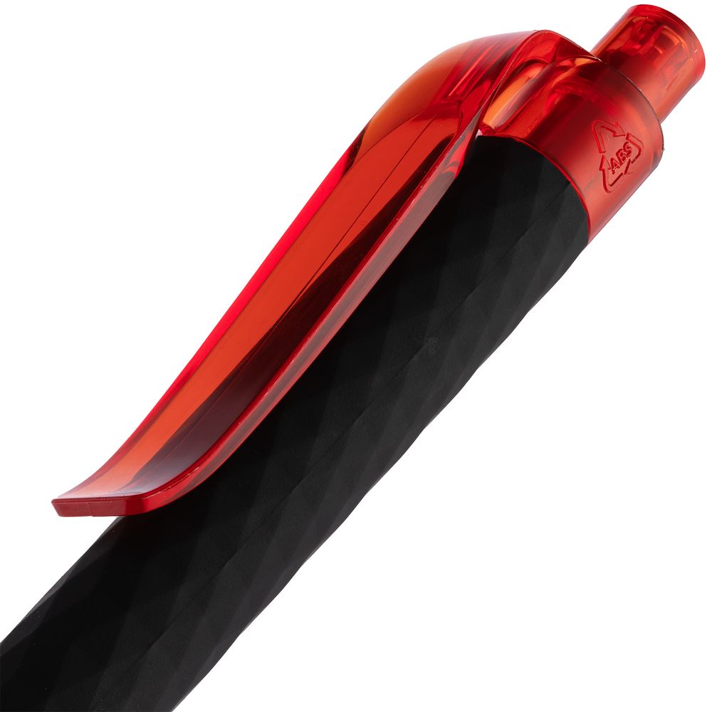 Ручка шариковая Prodir QS01 PRT-P Soft Touch, черная с красным Ручка шариковая Prodir QS01 PRT-P Soft Touch, черная с красным