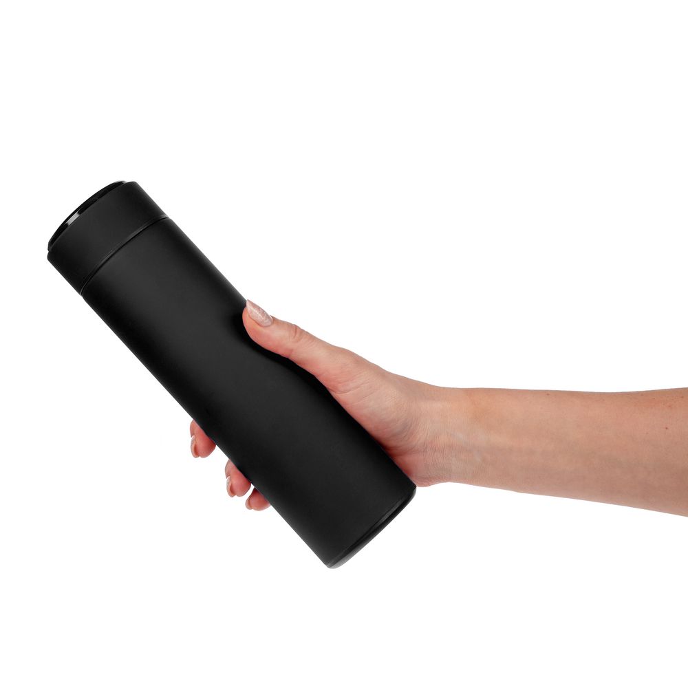 Смарт-бутылка с заменяемой батарейкой Long Therm Soft Touch, черная Смарт-бутылка с заменяемой батарейкой Long Therm Soft Touch, черная
