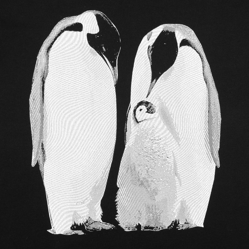 Футболка женская Like a Penguin, черная Футболка женская Like a Penguin, черная