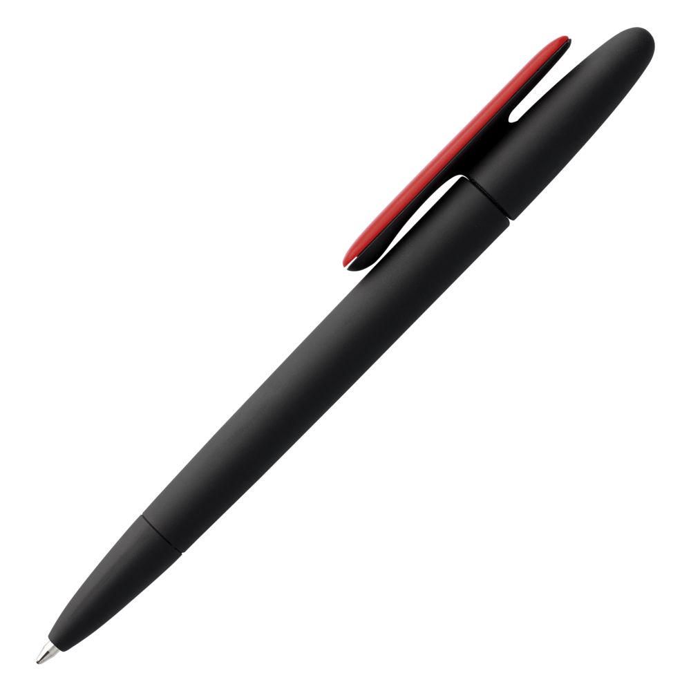 Ручка шариковая Prodir DS5 TRR-P Soft Touch, черная с красным Ручка шариковая Prodir DS5 TRR-P Soft Touch, черная с красным