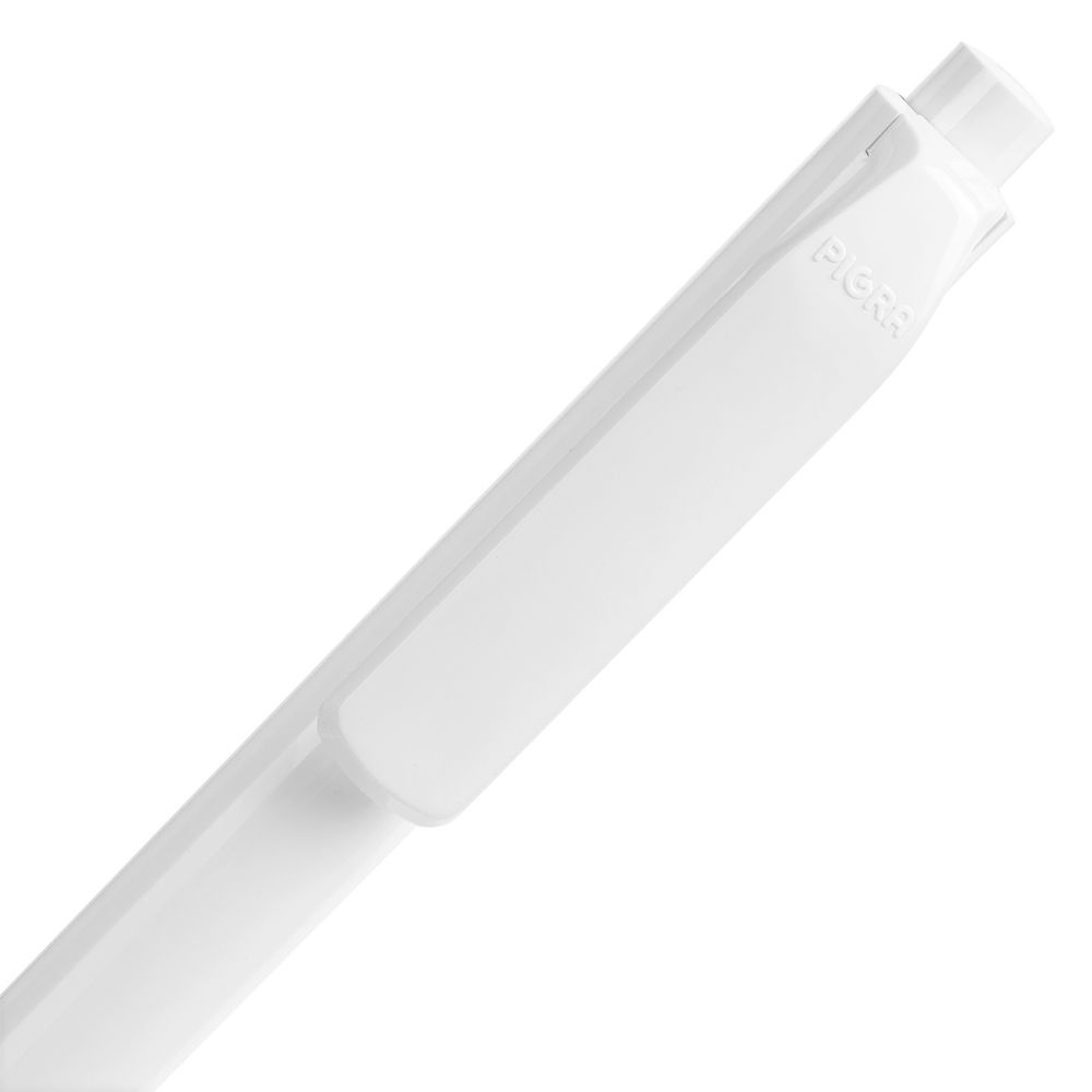 Ручка шариковая Pigra P04 Polished, белая Ручка шариковая Pigra P04 Polished, белая