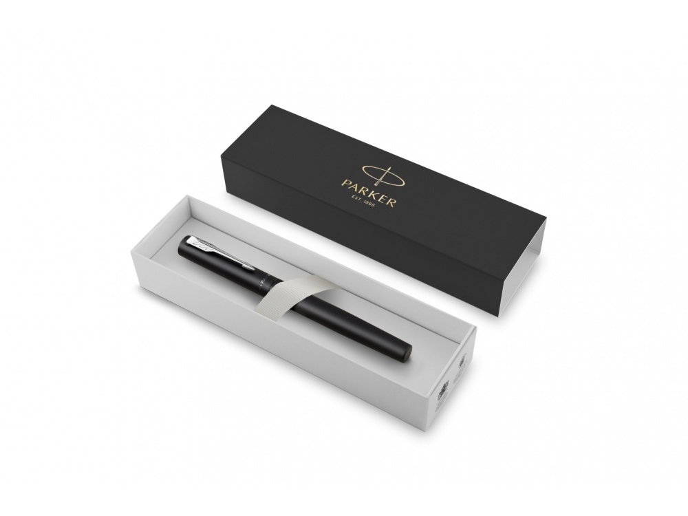 Ручка-роллер Parker Vector XL Black CT, стержень: F, цвет чернил:black, в подарочной упаковке Ручка-роллер Parker Vector XL Black CT, стержень: F, цвет чернил:black, в подарочной упаковке