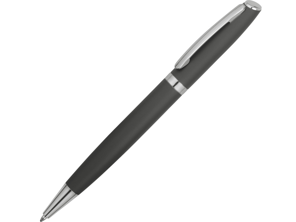 Ручка металлическая шариковая Flow soft-touch, серый/серебристый Ручка металлическая шариковая Flow soft-touch, серый/серебристый