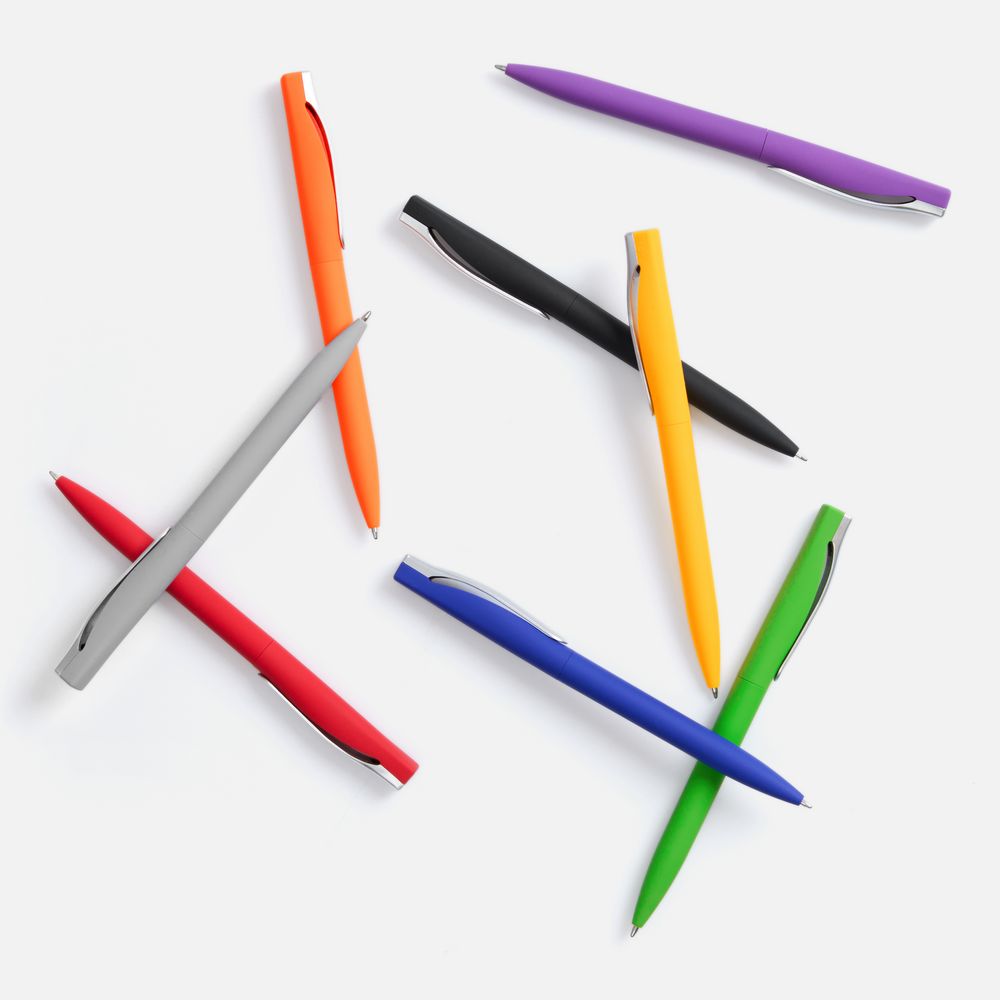 Ручка шариковая Pin Soft Touch, зеленая Ручка шариковая Pin Soft Touch, зеленая