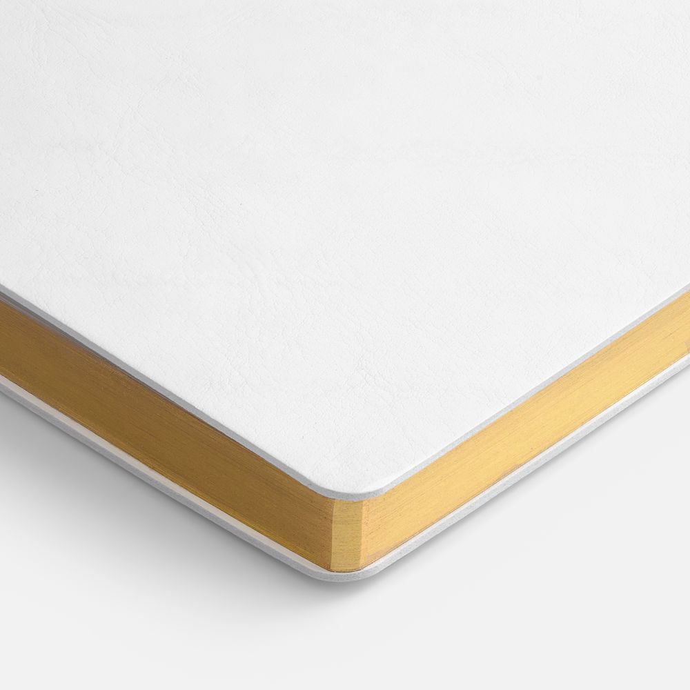 Ежедневник Nebraska Flex, недатированный, белый с золотистым