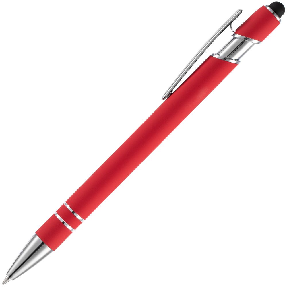 Ручка шариковая Pointer Soft Touch со стилусом, красная Ручка шариковая Pointer Soft Touch со стилусом, красная