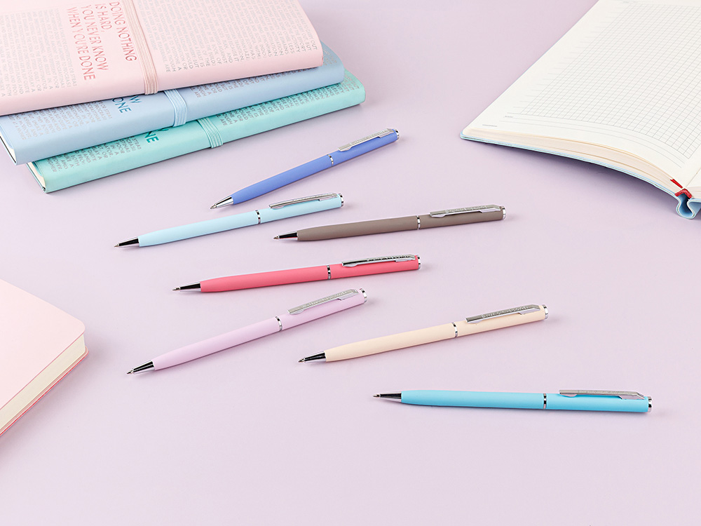 Ручка шариковая автоматическая BrunoVisconti® PALERMO цвет корпуса сиреневый, soft-touch, 0.7 мм