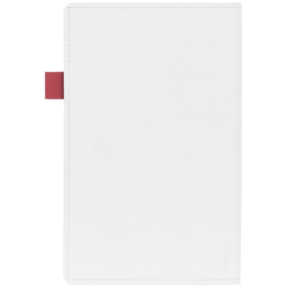 Ежедневник White Shall, недатированный, белый с красным Ежедневник White Shall, недатированный, белый с красным